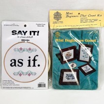 Beginners Cross Stitch Kit Lot of 2 Dimensions 70-74701 Designs by Gloria &amp; Pat  - £9.94 GBP