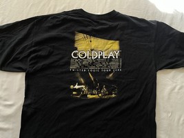Vintage Coldplay 2006 Twisted Logic Concert Tour T-Shirt VG Condition - $28.12