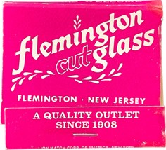 Flemington Cut Glass, Flemington, New Jersey, Match Book Matches Matchbook - £9.50 GBP