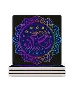 Premium Ceramic Coaster Set - AQUARIUS Star  Sign - In Six Colours - £15.45 GBP+