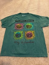 Sublime 40oz To Freedom / Retro Graphic T-Shirt Adult Size XL Washed Green - $12.46