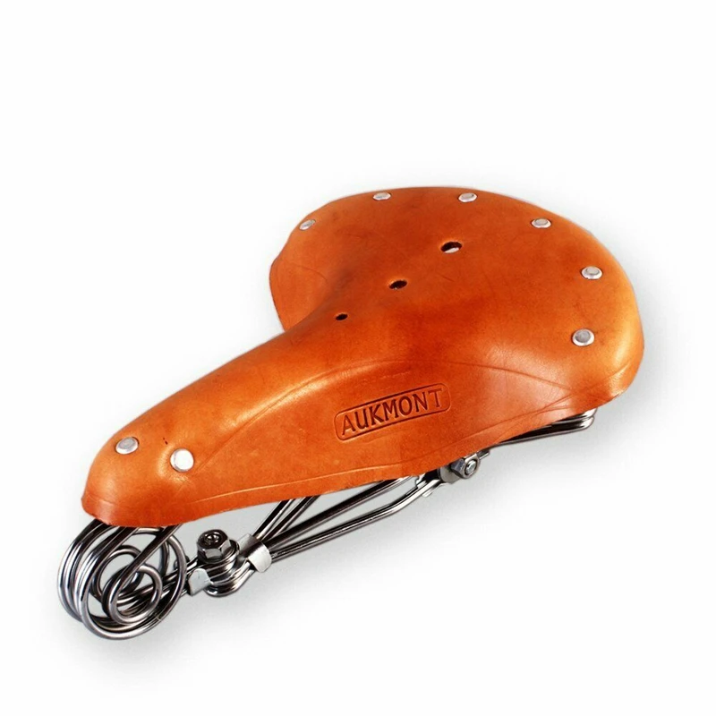 Vintage Clic leather Bike Saddle Seat with sp Leather 1890 Gift - £174.89 GBP