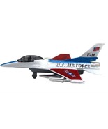 F16 Fighter Jet White Diecast Pull Back Action (No Display Box) 7.5 x 5.... - $12.99