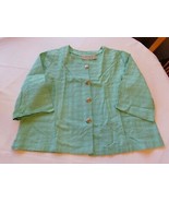 Life Style Woman Laides Women&#39;s Size 1X Light Green jacket shirt GUC - £14.10 GBP