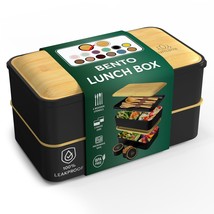 Bento Box Adult Lunch Box W/Utensils &amp; Jars, 40 Oz Microwavable Bento Bo... - £43.95 GBP
