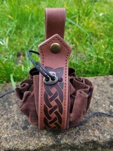 Handmade engraved Viking Style Pocket, Vintage Hanging Waist Bag, Coin Purse - £18.12 GBP