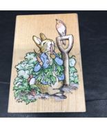 Beatrix Potter Peter Rabbit with Radishes Stampendous Wooden Rubber Stam... - £15.27 GBP