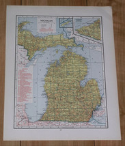 1943 Vintage Wwii Map Of Michigan / Minnesota - £14.99 GBP