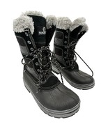 magellan women&#39;s black/grey suede thinsulate lined suede duck boots size 7 - $55.28 CAD