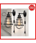 Elegant Vintage Wall Sconces 2-Pack - Adjustable Plug-in Lighting Solution - $925.71 MXN
