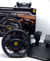 XBOX 360 Thrustmaster Ferrari 458 Italia Racing Wheel/Pedals PC - $55.68