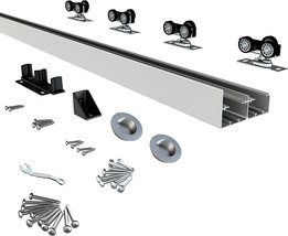 Jubest Bypass Sliding Door Hardware, 72&quot;, Bypass Wardrobe Closet Door Hardware - £134.24 GBP