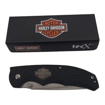 Case Cutlery Harley Davidson Tec X Linerlock Black Folding Pocket Knife 52129 - £27.63 GBP