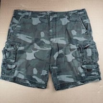 Plugg Camo Sz 42 Cargo Shorts Camouflage Hiking Outdoor Work Mens Has Wear  - $8.92