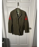 1970&#39;s Vietnam War Era Vintage USMC Service Uniform Jacket Sergeant 37L - £31.23 GBP