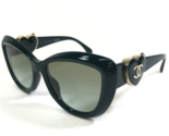 CHANEL Sunglasses 5517-A c.1459/S3 Polished Green Gold Mirrored Clasp He... - £536.61 GBP