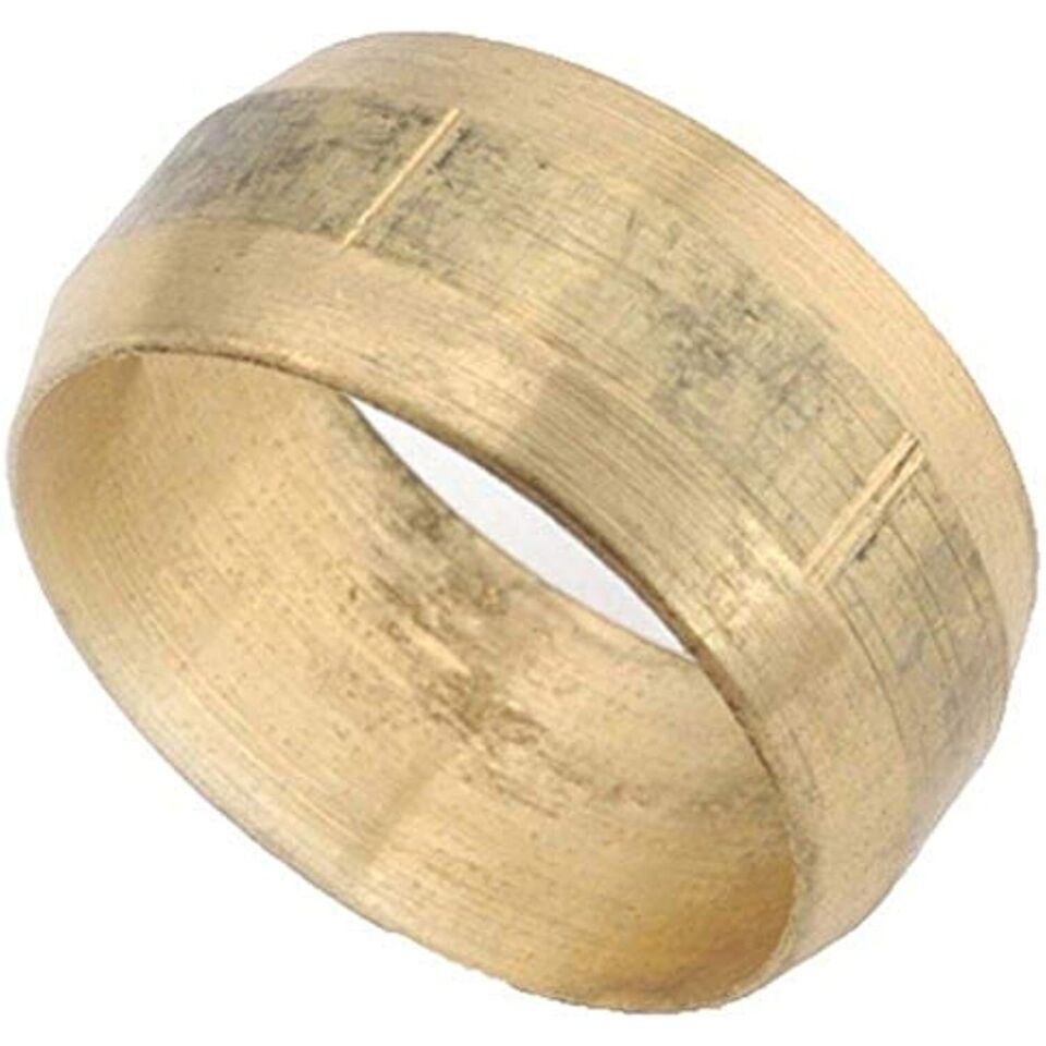 anderson metals corp 710060-06 3 Pack, 3/8 -Inch, Brass, Compression Sleeve - $16.27