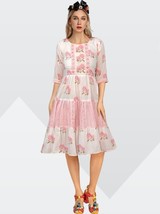 Light pink muslin western dress for girls - $38.00