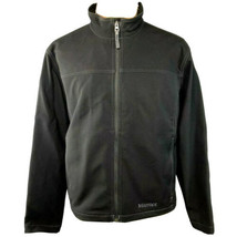 Marmot Mock Zip Soft Jacket sz Large Mens Black #F8130 Running Hiking Nylon Poly - £34.62 GBP