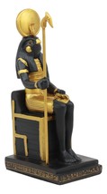 Ancient Egyptian God Of The Sky Horus Falcon Ra Sitting On Throne Statue - £23.97 GBP