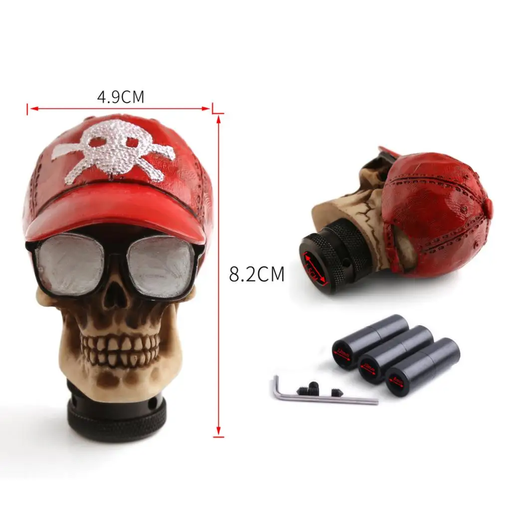 Universal Car Manual Gear Quick Shift Lever Knob Skull Head Shifter Acrylic Ge - £19.04 GBP