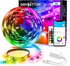 Daybetter Led Strip Lights Smart With App Control Remote, 5050 Rgb For B... - $561.41 MXN