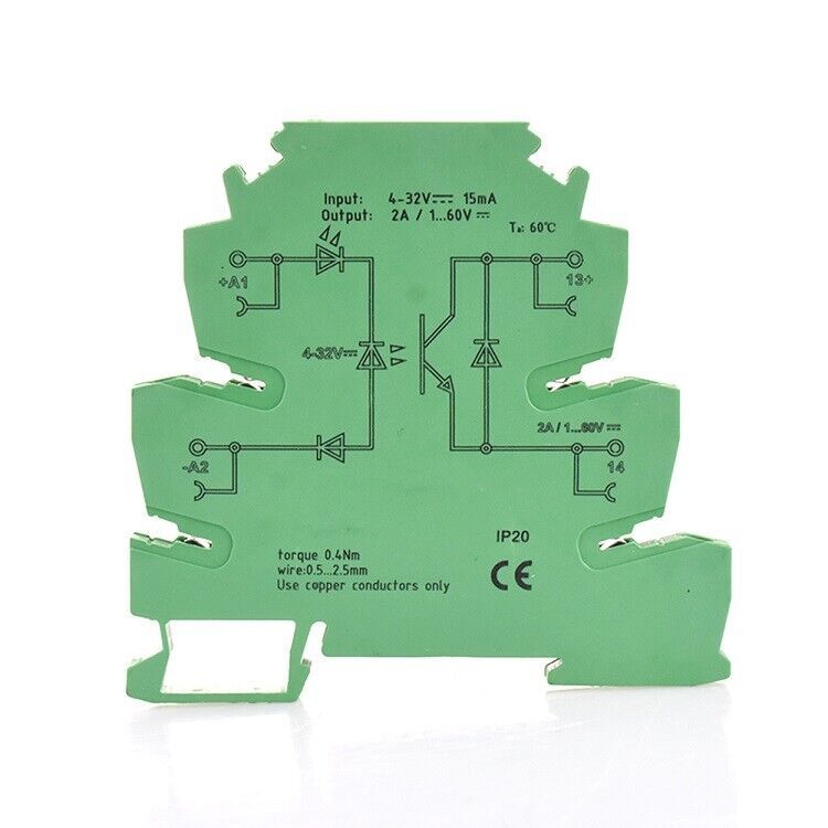 Solid State Relay Module MRD-060D2 DC-DC Input 4-32VDC Output 1-60VDC 2A... - $10.72