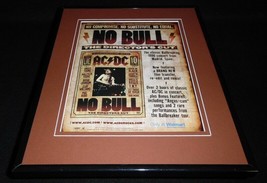AC/DC 2008 No Bull Framed 11x14 ORIGINAL Vintage Advertisement - £27.68 GBP