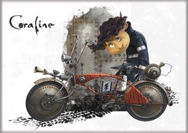 Coraline Animated Movie Wibey on Motorbike Refrigerator Magnet NEW UNUSED - £3.92 GBP