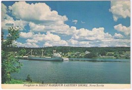 Postcard Freighter Loading At Pulp Mill Sheet Harbour Eastern Shore Nova... - $14.84