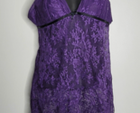 Victorias Secret Women Medium Sheer Purple Floral Lace Babydoll Lingerie... - £15.71 GBP