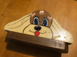 Vintage Wooden Dog Napkin Holder Wood Handmade? - £7.89 GBP