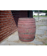 Antique/Vintage Primitive Wooden Barrel Iron Banded - 24&quot; Tall - £117.99 GBP