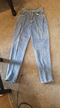 Raro Vintage 80&#39;s Donna Why Me ?? Jeans Blu Bottoni Caviglia Zip Taglie ... - $45.58