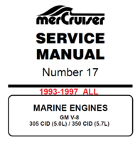 Mercury Mercruiser Service Manual #17 for 1993-1997 Engines GM 8 Cyl (5.0L 5.7L) - £8.62 GBP