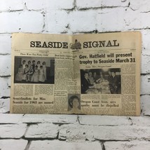 Vintage Seaside Signal Newspaper March 4 1965 Governor Hatfield Oregon - $19.79