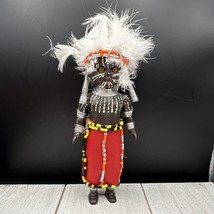 Vintage Plastic Small African Kenya Doll In Traditional Clothing - £6.73 GBP