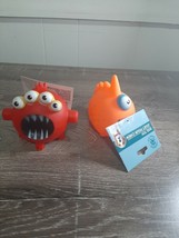 Red &amp; Orange Crazy Monster Squeaky Dog Toy Brand New. 1 each - £19.68 GBP