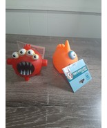 Red &amp; Orange Crazy Monster Squeaky Dog Toy Brand New. 1 each - £19.46 GBP