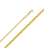 REAL 14k Yellow Gold 1.7mm Flat Square Franco Chain Necklace 16&quot; 18&quot; 20&quot;... - $420.38 CAD+