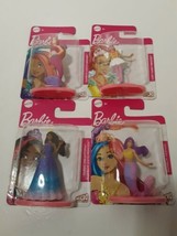 Lot Of 4 Mattel Barbie Cake Toppers Party Favors Brand New Factory Sealed Lot #4 - £7.78 GBP
