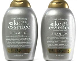 2 OGX Sake Essence Ginseng & Proteins Youth Enhancing Shampoo In Shine 13 Fl Oz