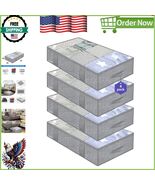 4-Pack Large Capacity Underbed Storage Bags – Stylish Organization Solution - $886.04 MXN