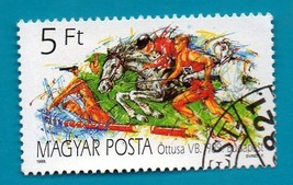 Used Hungary Postage Stamp (Scott 1394) 5ft Modern Pentathion 1989 - $1.99