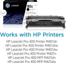 HP 80X CF280X Black Toner Cartridge High Yield for LaserJet Pro 400 M401... - $168.29