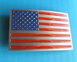 USA AMERICA UNITED STATES FLAG STARS STRIPES OLD GLORY BELT BUCKLE 3.25 ... - $16.94