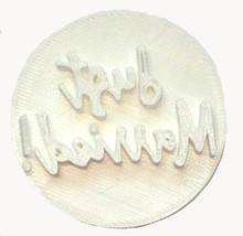 Just Married Text Wedding Reception Fun Font Cookie Stamp Embosser USA P... - £2.37 GBP