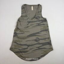 Alter'd State Womens Top xSmall Green Camo V-Neck Pocket Tank Curved Hem - $12.99