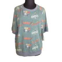 Lularoe Jane Short Sleeve Lightweight Sweatshirt USA Unicorn Torch 2XL - £28.69 GBP