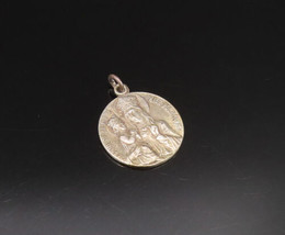 925 Silver - Vintage Double Sided Sainte Anne De Beaupre Pendant - PT21219 - £30.93 GBP